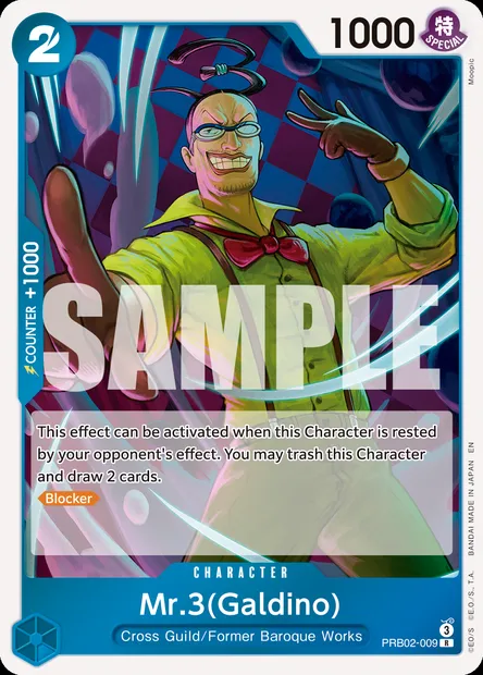 Mr.3(Galdino), One Piece card PRB02-009 — ONE PIECE CARD THE BEST vol.2 set
