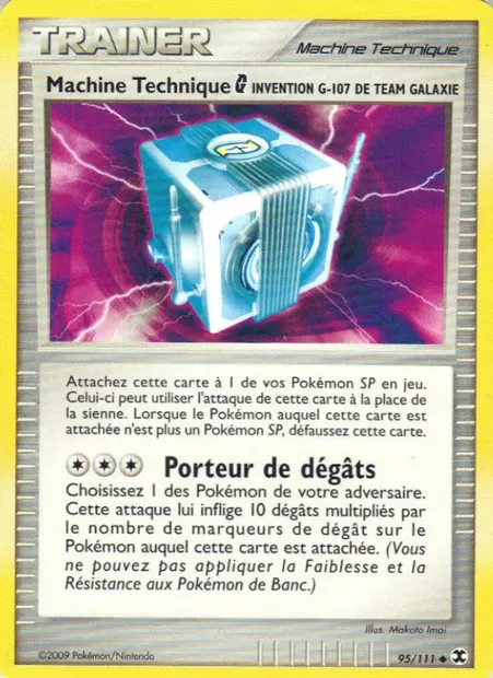 Machine Technique G Invention G-107 de Team Galaxie, carte Pokémon RR 95 — extension Rivaux Émergeants