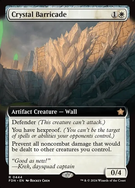 Crystal Barricade, Magic card FDN 444 — Foundations set