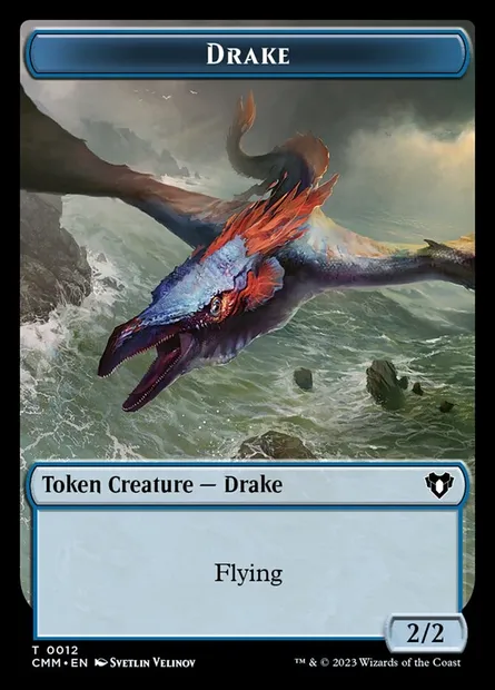 Drake, carte Magic TCMM 12 — extension Commander Masters Tokens