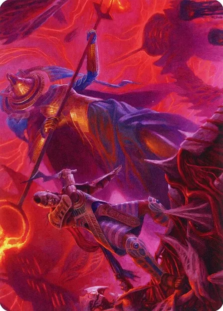 Djeru and Hazoret // Djeru and Hazoret, Magic card AMOM 44 — March of the Machine Art Series set
