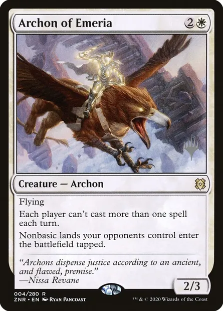Archonte d'Éméria, carte Magic PZNR 4p — extension Zendikar Rising Promos