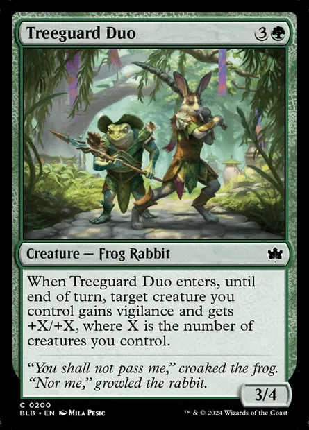 Treeguard Duo, Magic card BLB 200 — Bloomburrow set