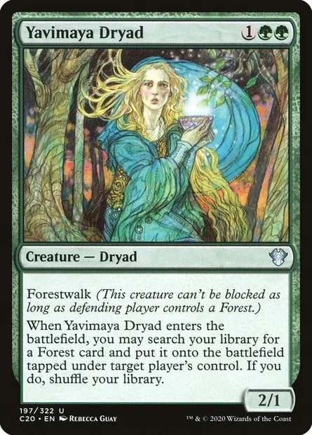 Yavimaya Dryad, Magic card C20 197 — Commander 2020 set