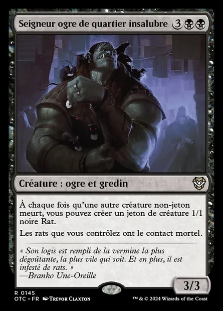 Seigneur ogre de quartier insalubre, carte Magic OTC 145 — extension Outlaws of Thunder Junction Commander
