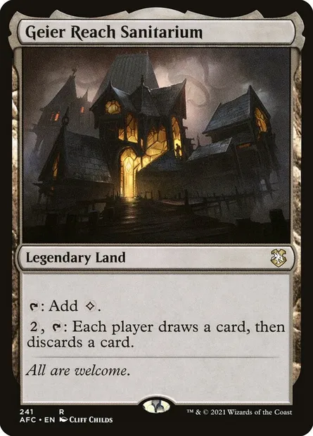 Geier Reach Sanitarium, Magic card AFC 241 — Forgotten Realms Commander set