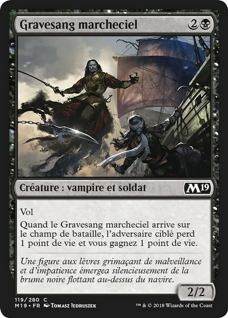 Gravesang marcheciel, carte Magic M19 119 — extension Core Set 2019