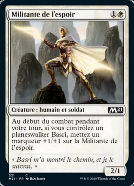 Militante de l'espoir, carte Magic M21 321 — extension Core Set 2021