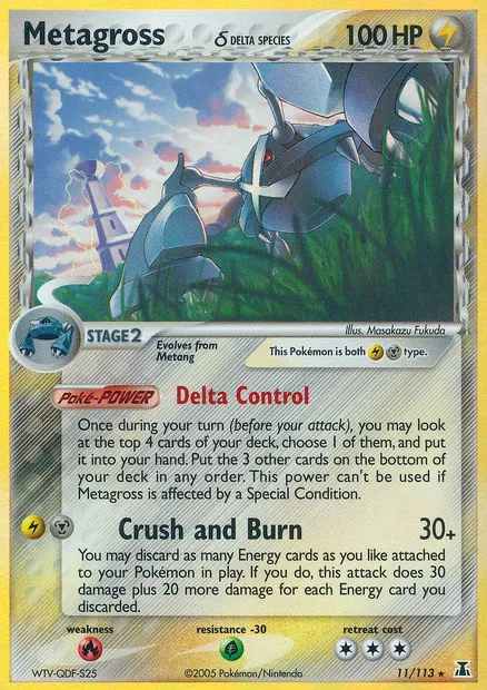 Metagross δ, Pokémon card DS 11 — Delta Species set