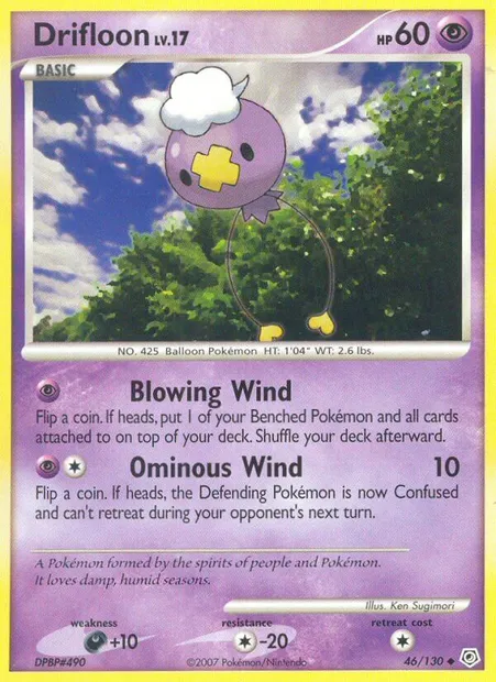 Drifloon, Pokémon card DP 46 — Diamond & Pearl set