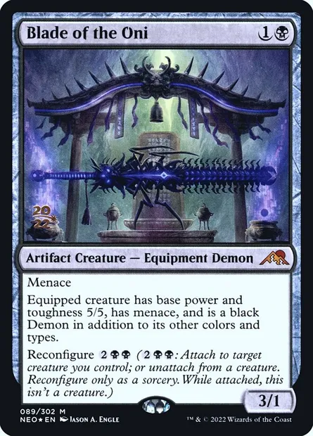 Lame des oni, carte Magic PNEO 89s — extension Kamigawa: Neon Dynasty Promos
