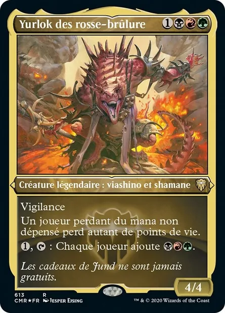 Yurlok des rosse-brûlure, carte Magic CMR 613 — extension Commander Legends