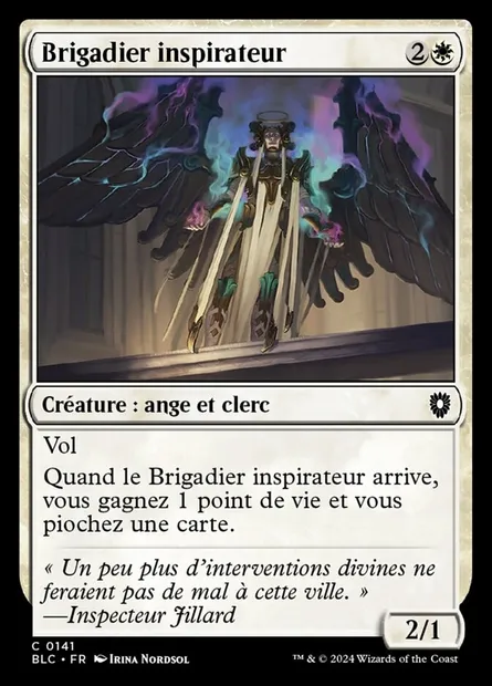Brigadier inspirateur, carte Magic BLC 141 — extension Bloomburrow Commander
