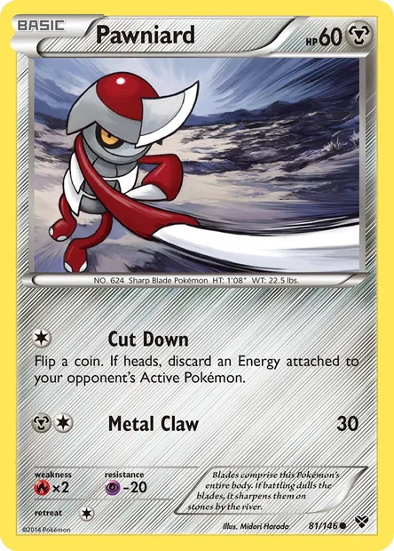 Pawniard, Pokémon card XY 81 — XY set