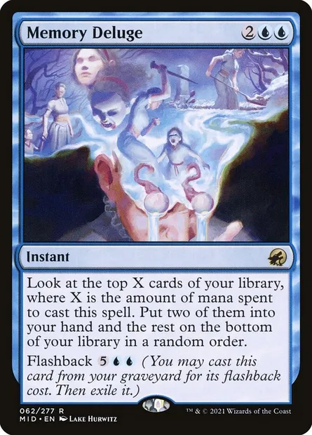 Memory Deluge, Magic card MID 62 — Innistrad: Midnight Hunt set