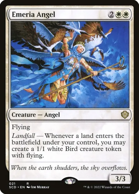 Ange d'Éméria, carte Magic SCD 21 — extension Starter Commander Decks