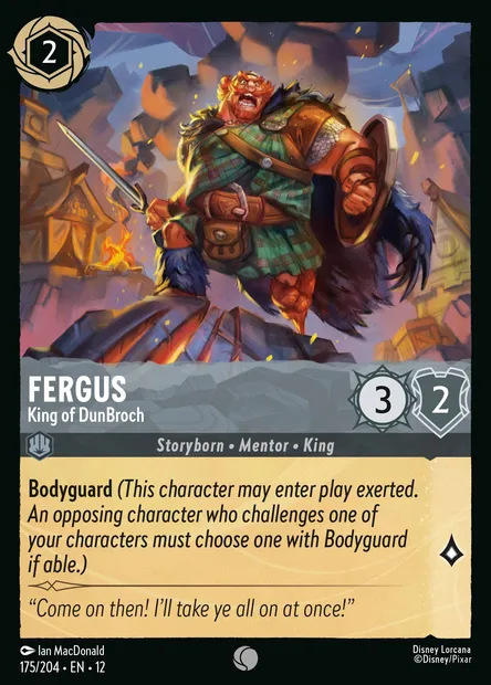 Fergus - King of DunBroch, Disney Lorcana card CH12-175 — Wilds Unknown set