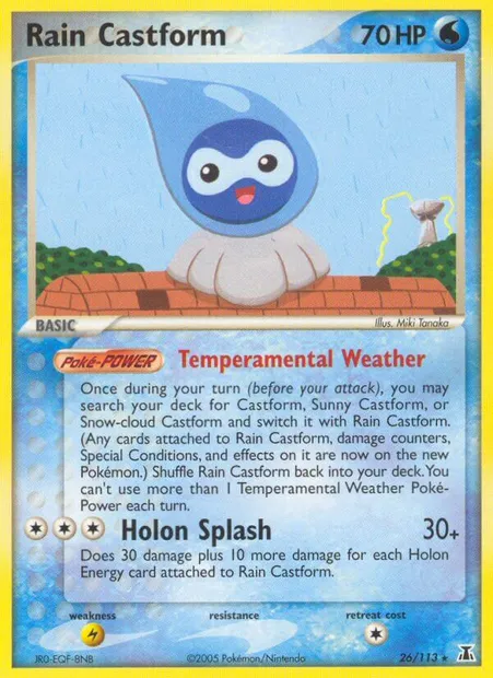 Rain Castform, Pokémon card DS 26 — Delta Species set