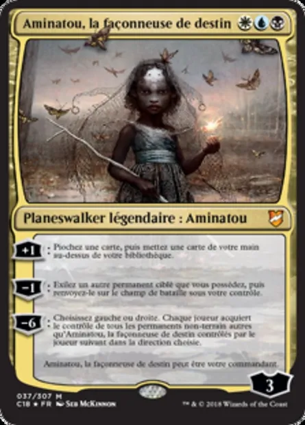 Aminatou, la façonneuse de destin, carte Magic C18 37 — extension Commander 2018