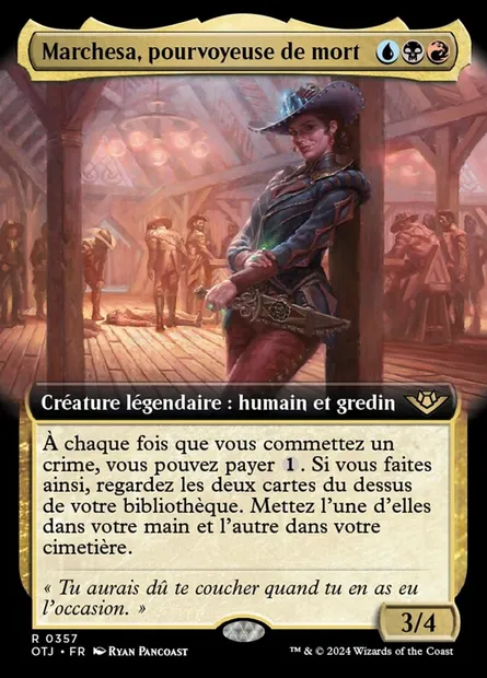 Marchesa, pourvoyeuse de mort, carte Magic OTJ 357 — extension Outlaws of Thunder Junction