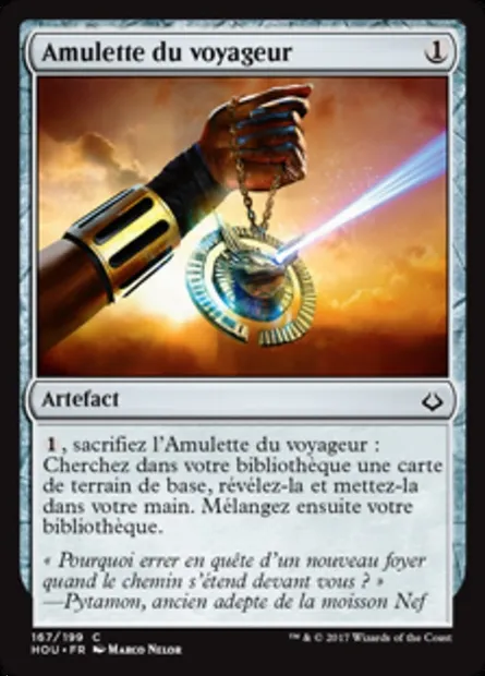 Amulette du voyageur, carte Magic HOU 167 — extension L’âge de la destruction