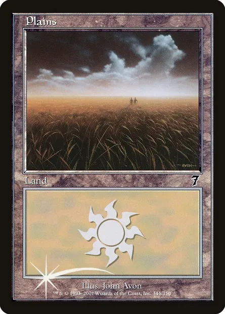 Plains, Magic card 7ED 344★ — Seventh Edition set