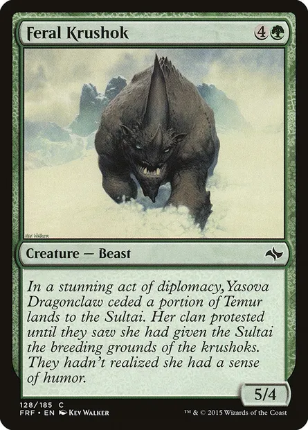 Feral Krushok, Magic card FRF 128 — Fate Reforged set