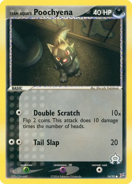 Team Aqua's Poochyena, Pokémon card MA 54 — Team Magma vs Team Aqua set