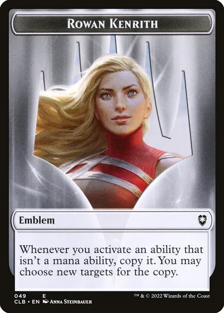 Rowan Kenrith Emblem, carte Magic TCLB 49 — extension Battle for Baldur's Gate Tokens