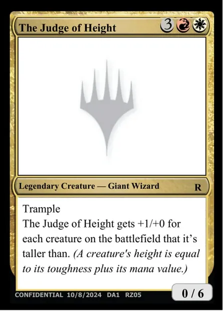 The Judge of Height, carte Magic UNK RZ05f — extension Unknown Event