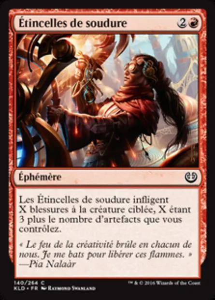 Étincelles de soudure, carte Magic KLD 140 — extension Kaladesh