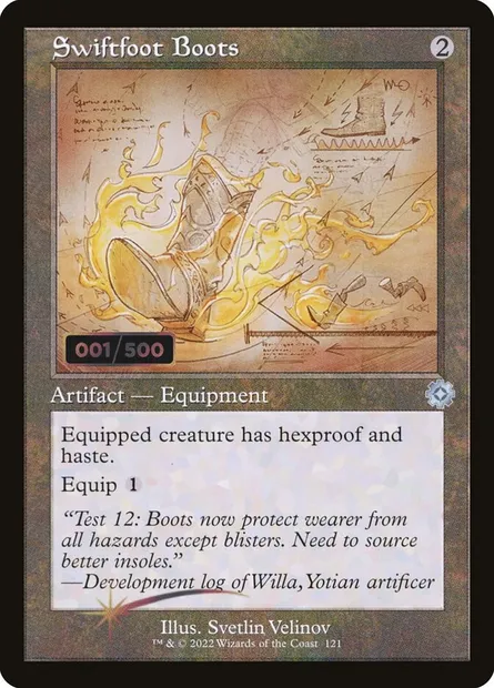 Swiftfoot Boots, Magic card BRR 121z — The Brothers' War Retro Artifacts set