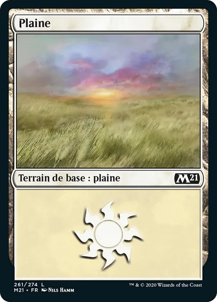 Plaine, carte Magic M21 261 — extension Core Set 2021