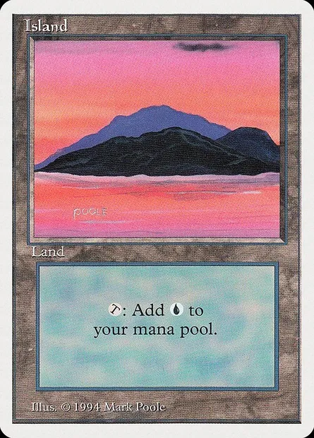 Island, Magic card SUM 297 — Summer Magic / Edgar set