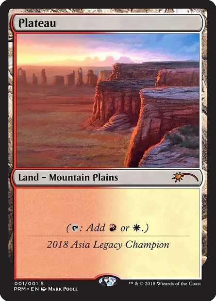 Plateau, Magic card OLGC 2018A — Legacy Championship set