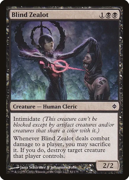 Blind Zealot, Magic card NPH 52 — New Phyrexia set