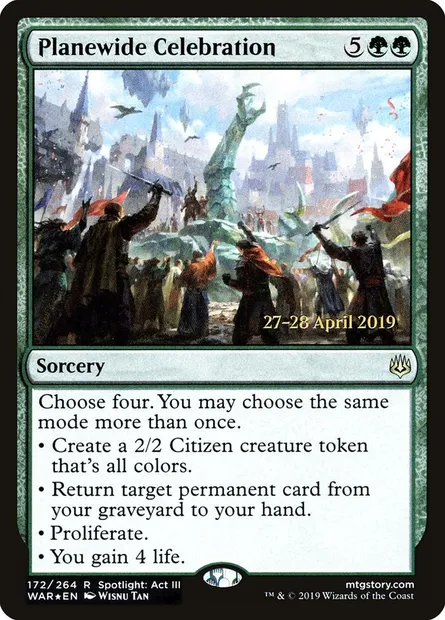 Planewide Celebration, Magic card PWAR 172s — War of the Spark Promos set