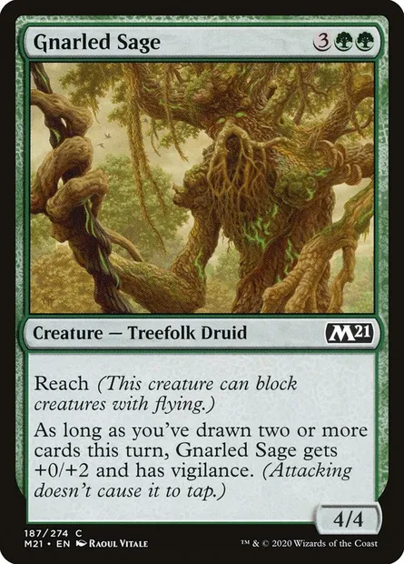 Gnarled Sage, Magic card M21 187 — Core Set 2021 set