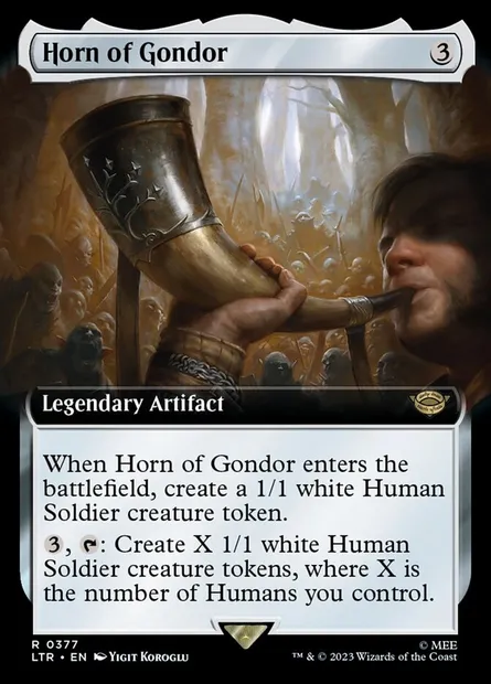 Horn of Gondor, Magic card LTR 377 — The Lord of the Rings: Tales of Middle-earth set