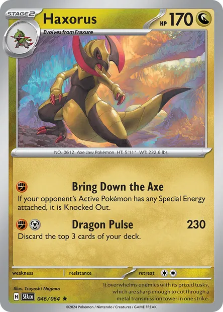 Haxorus, Pokémon card SFA 046 — Shrouded Fable set