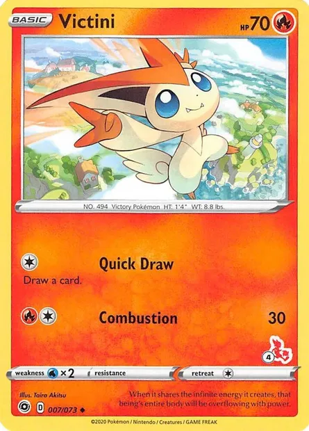 Victini, Pokémon card BA22 007-4 — Battle Academy 2022 set