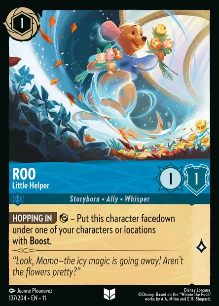 Roo - Little Helper, Disney Lorcana card CH11-137 — Winterspell set