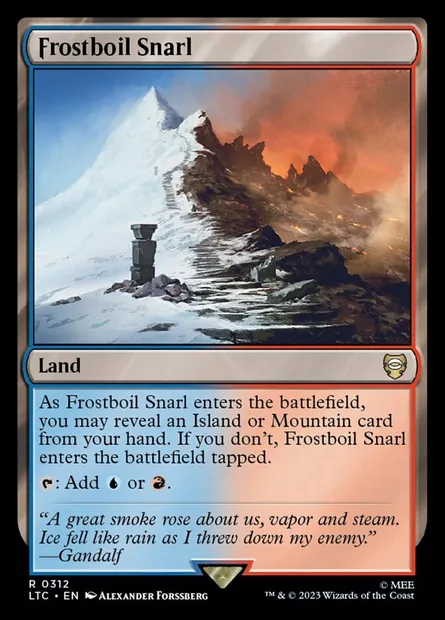 Frostboil Snarl, Magic card LTC 312 — Tales of Middle-earth Commander set