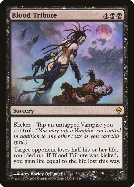 Blood Tribute, Magic card ZEN 81 — Zendikar set