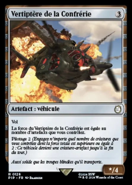 Vertiptère de la Confrérie, carte Magic PIP 128 — extension Fallout