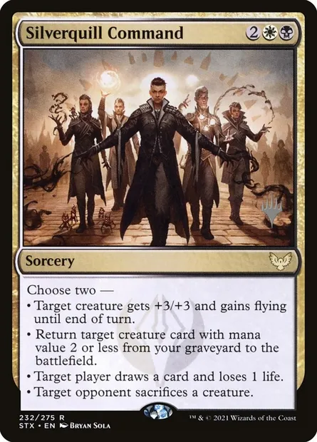 Silverquill Command, Magic card PSTX 232p — Strixhaven: School of Mages Promos set