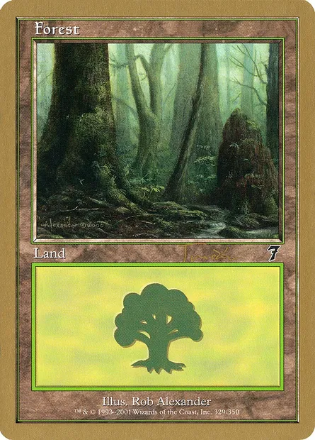 Forêt, carte Magic WC01 jt329 — extension World Championship Decks 2001