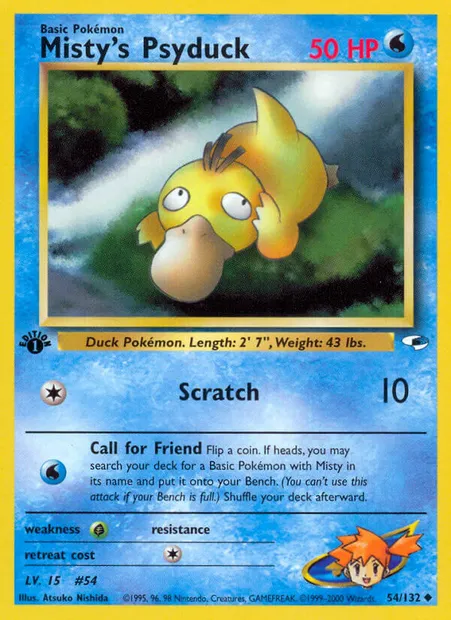Misty's Psyduck, Pokémon card GH 54 — Gym Heroes set