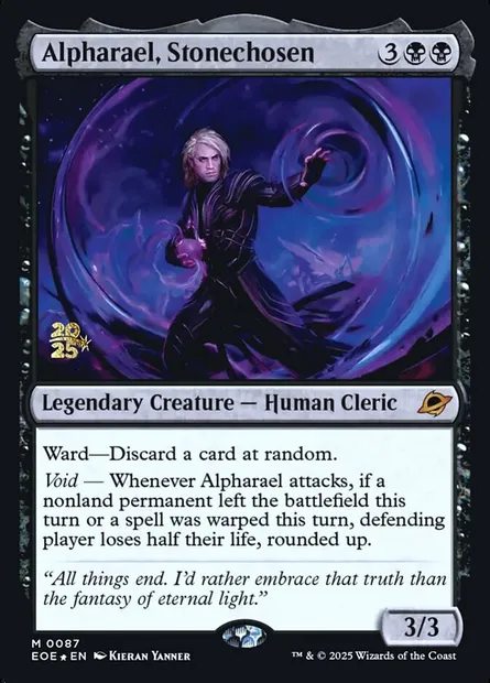 Alpharael, Stonechosen, Magic card PEOE 87s — Edge of Eternities Promos set