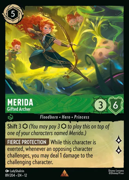 Merida - Gifted Archer, Disney Lorcana card CH12-089 — Wilds Unknown set